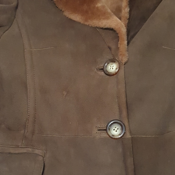 Michael Kors 100% Merino Shearling Trench Coat - Picture 6 of 12